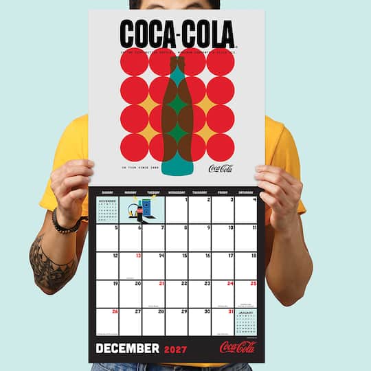 2027 Coca-Cola Red Mixtape Wall Calendar